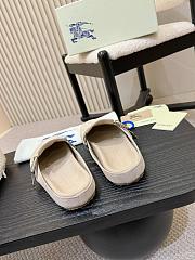 Burberry Beige Suede Urchin Mules - 3