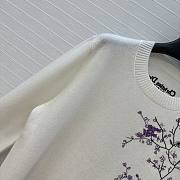 Dior Embroidered Sweater White - 4