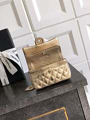 Chanel Flap Bag Mini with Hook Lambskin Gold 12.5x8x5cm - 3