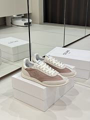 Celine Racer Low Top Nylon Suede Rose Sneaker  - 1