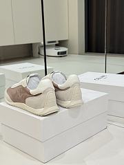 Celine Racer Low Top Nylon Suede Rose Sneaker  - 5