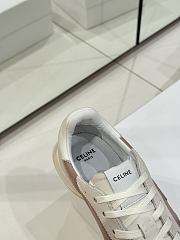 Celine Racer Low Top Nylon Suede Rose Sneaker  - 4