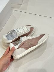 Celine Racer Low Top Nylon Suede Rose Sneaker  - 3