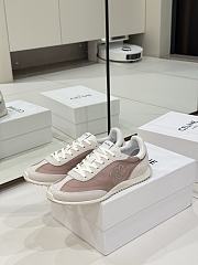 Celine Racer Low Top Nylon Suede Rose Sneaker  - 2