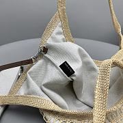 Miu Miu Ivy Raffia-effect Linen Bag 40x35cm - 2
