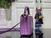 Louis Vuitton LV Mini Capucines Ostrich Purple 21x14x8cm - 5