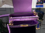 Louis Vuitton LV Mini Capucines Ostrich Purple 21x14x8cm - 4