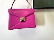 Valentino Garavani One Stud Flap Leather Pink Handbag 24x18x10cm - 6