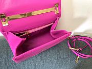 Valentino Garavani One Stud Flap Leather Pink Handbag 24x18x10cm - 2