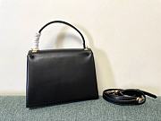 Valentino Garavani One Stud Flap Leather Black Handbag 24x18x10cm - 6