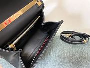 Valentino Garavani One Stud Flap Leather Black Handbag 24x18x10cm - 4