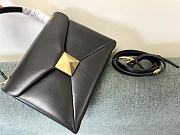 Valentino Garavani One Stud Flap Leather Black Handbag 24x18x10cm - 3