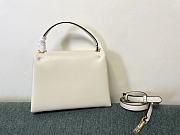 Valentino Garavani One Stud Flap Leather White Handbag 24x18x10cm - 3