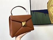 Valentino Garavani One Stud Flap Leather Brown Handbag 24x18x10cm - 6