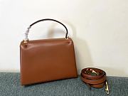 Valentino Garavani One Stud Flap Leather Brown Handbag 24x18x10cm - 4