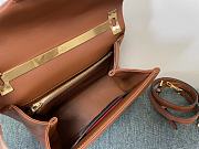 Valentino Garavani One Stud Flap Leather Brown Handbag 24x18x10cm - 2