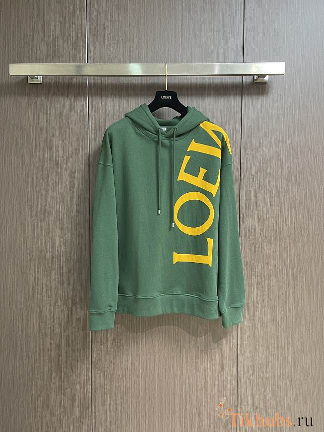 Loewe Relaxed Fit Hoodie Green - 1