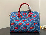 Louis Vuitton LV x TM Speedy Soft 30 Denim Blue 30x21x17cm - 4