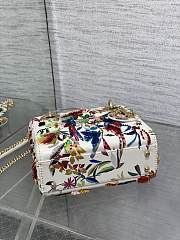 Dior Mini Lady Bag White Indian Garden 17cm - 5