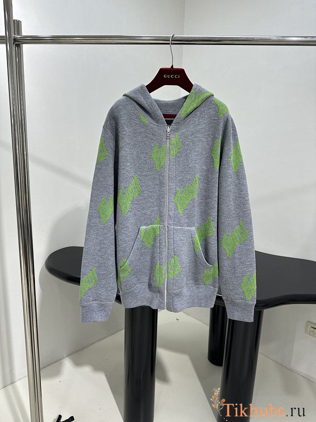Gucci Wool Knit Zip Jacket - 1