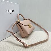 Celine Teen Nino Bag Calfskin Pink 20.5x13x8cm - 4