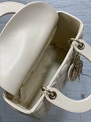 Dior Small Lady Bag Cream Gold 20cm - 6