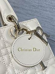 Dior Small Lady Bag Cream Gold 20cm - 5