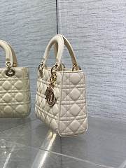 Dior Small Lady Bag Cream Gold 20cm - 4