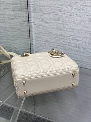 Dior Small Lady Bag Cream Gold 20cm - 3