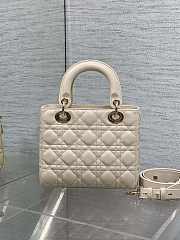 Dior Small Lady Bag Cream Gold 20cm - 2