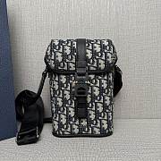 Dior Mini Hit the Road Vertical Blue Messenger Bag 20x13x7cm - 1