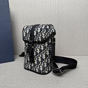 Dior Mini Hit the Road Vertical Blue Messenger Bag 20x13x7cm - 5