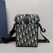 Dior Mini Hit the Road Vertical Blue Messenger Bag 20x13x7cm - 4
