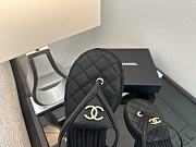 Chanel Raffia Black Slides - 5