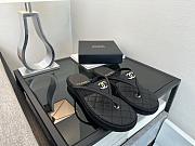 Chanel Raffia Black Slides - 2