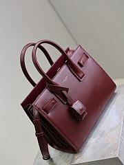 YSL Sac De Jour Bag Red Smooth Calfskin 26cm - 5
