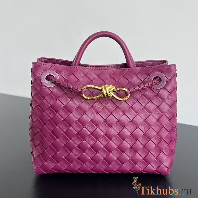 Bottega Veneta Small Andiamo Purple 25x22x10.5cm - 1