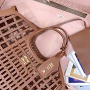 Miu Miu Leather Basket Cognac 40x21x15.5cm - 3