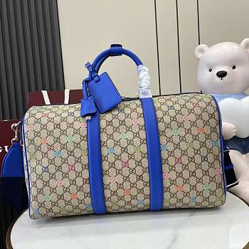 Gucci GG Multicolor Medium Duffle Bag Blue 45x30x24.5cm