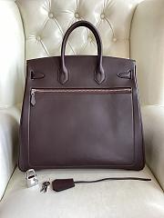 Hermes Birkin 40 Bag Brown Silver 40x40x24cm - 5