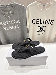 Versace Alia Rubber Black Flat Sandals - 3