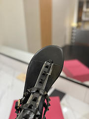 Valentino Rockstud Black Stud Flat Sandal - 4