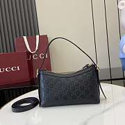 Gucci GG Emblem Small Shoulder Bag Black 22x14x8cm - 4