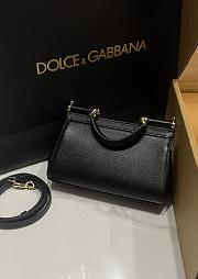 Dolce & Gabbana Small Sicily Black Handbag 18x11x6cm - 3
