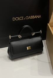 Dolce & Gabbana Small Sicily Black Handbag 18x11x6cm - 2