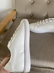Hermes White Leather Quicker Sneakers - 5