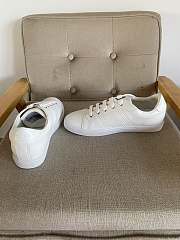 Hermes White Leather Quicker Sneakers - 4