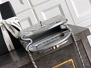 Chanel Mini Kelly Silver 13x19x7cm - 6