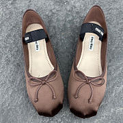 Miu Miu Satin Ballet Flats - 3