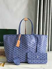 Goyard Goyardine Monogram Tote Blue 34x15x28cm - 1